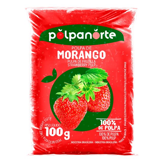 MORANGO POLPA 100 GR CX 12 KG