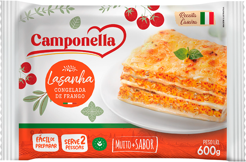 CAMPONELLA LASANHA DE FRANGO CONG 600G